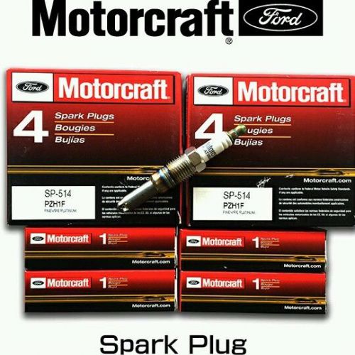 New set of 8 ford motorcraft sp-514 finewire platinum updated spark plugs pzh1f