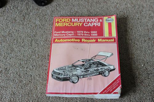 Haynes repair manual ford mustang &amp; mercury capri 1979-1992 &amp; 1979-1986 (654)