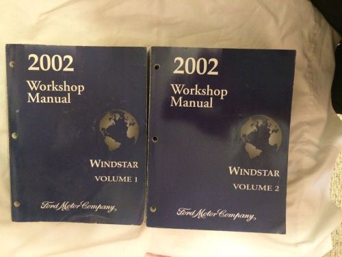 2002 ford windstar van repair shop manual 2 book set original service workshop