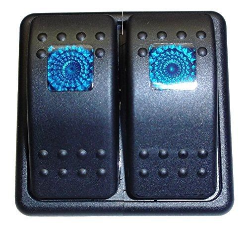 Fastronix solutions fastronix lighted 2 rocker switch panel auto/marine (blue)