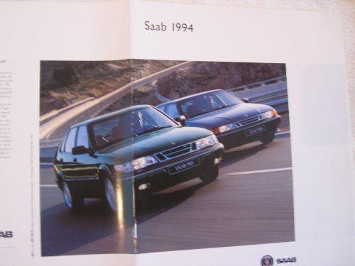 1993 saab original glossy brochure 9 x 11 inches sharp