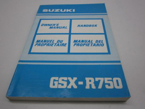 Genuine suzuki gsx-r750  owners manual 99011-17c53-028