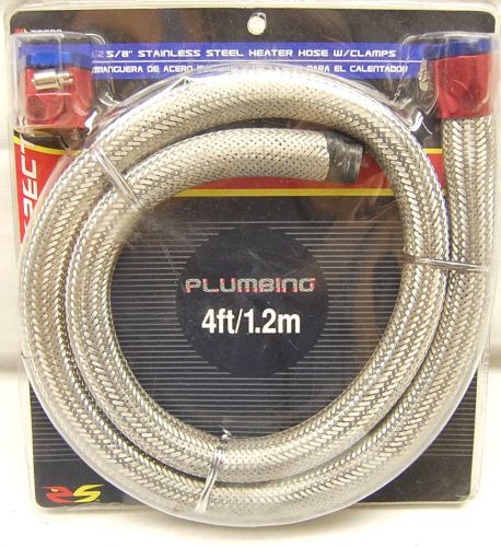 Spectre 39690 steel braided heater hose kit 5/8&#034; id x 4&#039; magna clamp ends