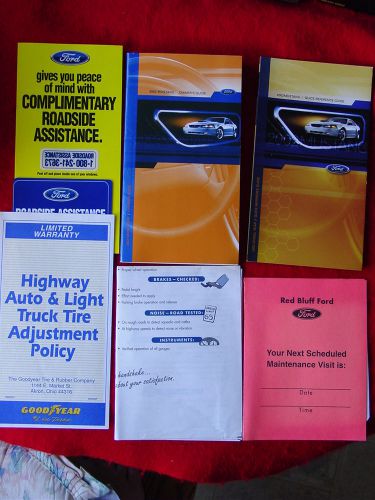 2002 original ford mustang owners manual, reference guide, zip up case &amp; more