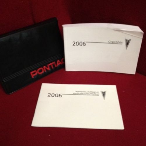 2006 pontiac grand prix oem owners manual with warranty guide and case