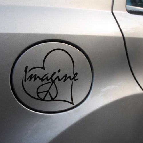 Imagine peace love heart vinyl decal sticker for car removable car decoration