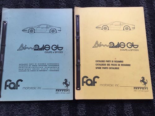 Ferrari dino 246 parts catalogs faf reprint
