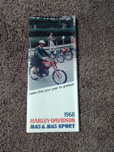 Original 1968 harley davidson m 65 m 65s sport dealer sales brochure pamphlet