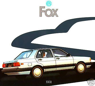 1991 vw fox factory brochure -volkswagen fox 2d &amp; vw fox gl 4d