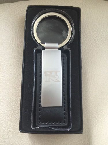 New gt r black leather keychain oem