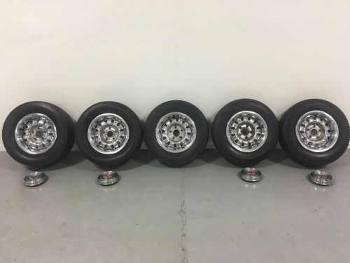 5 original 1968 chrome mustang gt wheels matching set