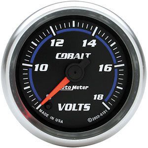 Autometer 6191 cobalt voltmeter gauge 8-18 v