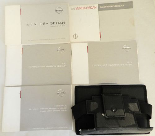 2012 nissan versa sedan owners manual with case