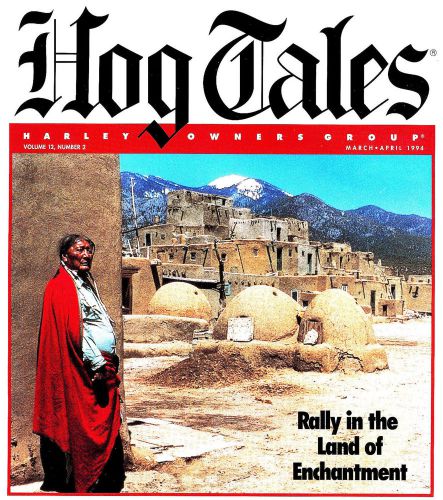 1994 mar/apr harley hog tales magazine -albuquerque-abcs-uk-spain-nz-austria