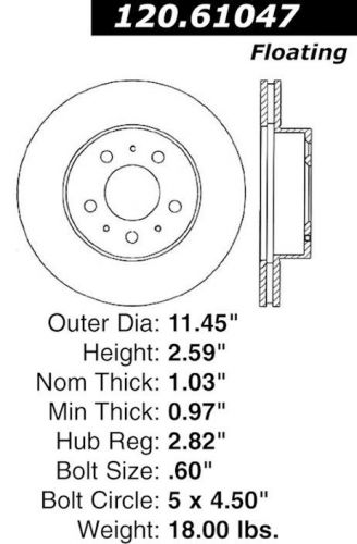Disc brake rotor-high performance slotted centric 126.61047sl