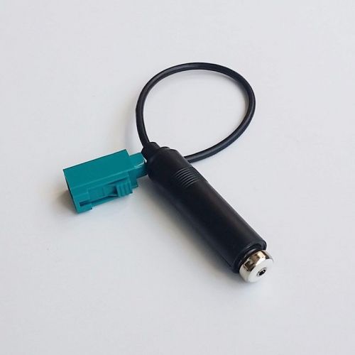 Car cd player radio iso antenna cable adaptor for peugeot citroen bmw vw benz