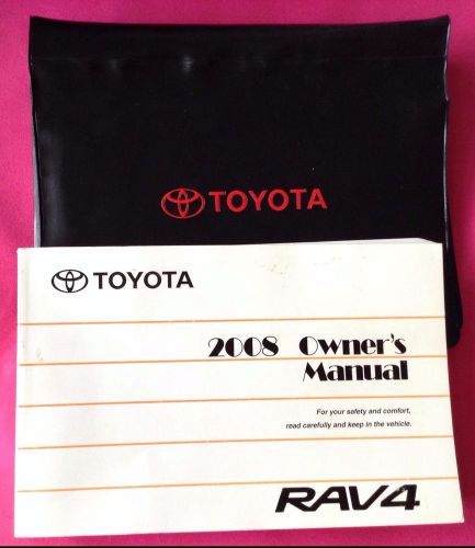 Toyota rav 4 owner manual 2008 w/ guides &amp; cover