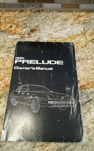 Honda prelude 1991 owners manual service manual