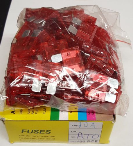 100pcs 10a color coded standard ato/atc blade fuse for auto cars trucks