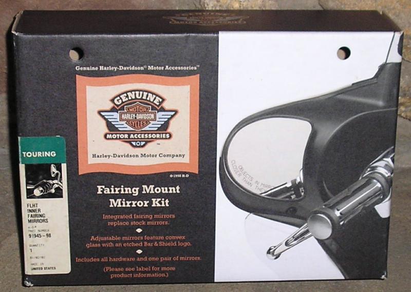 Harley-davidson fairing mount mirror kit part no. 91945-98 nib
