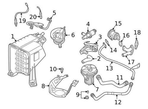 Genuine 2002-2006 volkswagen ft oxygen sensor 1k0-998-262-h