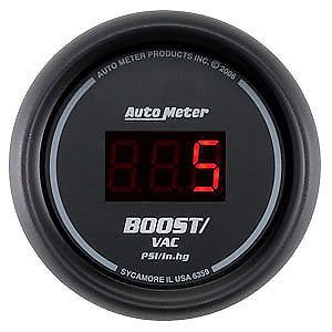 Auto meter 6359 2-1/16&#034; sport-comp digital vacuum/boost gauge
