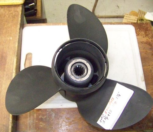 Johnson / evinrude 3 blade stainless propeller   13 3/4 x 15 3 &amp; 4 cyl.
