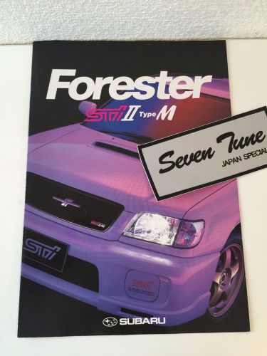 Subaru forester sti ii 2 type m jdm brochure catalog mint condition