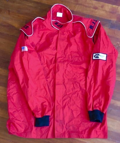Rjs racing equipment &#034;elite&#034; fire suit 3-2a/1 jacket size xl red 200400406
