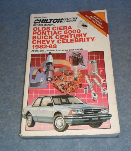 Chilton olds ciera pontiac 6000 etc. repair manual  1982 - 1988