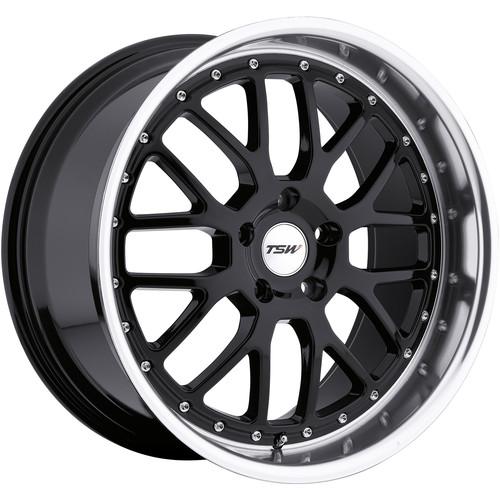 18x9.5 black tsw valencia wheels 5x4.5 +40 nissan 350z 370z ford edge flex