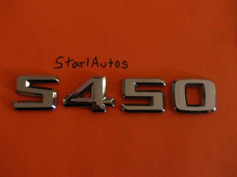 Mercedes benz s450 chrome rear trunk logo lettering badge emblem free shipping 
