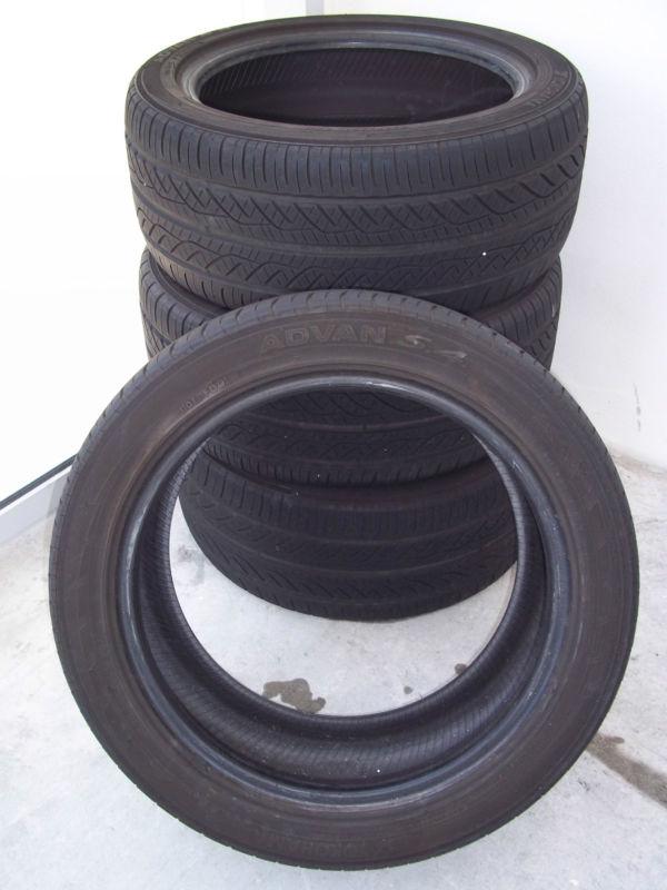 2 used yokohama advan s.4. 235/45r17 ultra high performance all-season tires