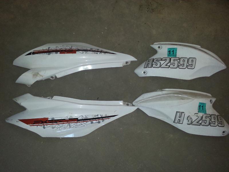 2008 yamaha phazer gt plastic side front body panels white with graphics rare!