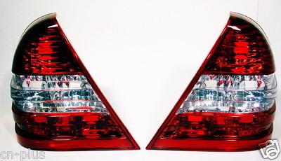 94-00 mercedes-benz w202 c-class red clear crystal tail lights lamp pair set new