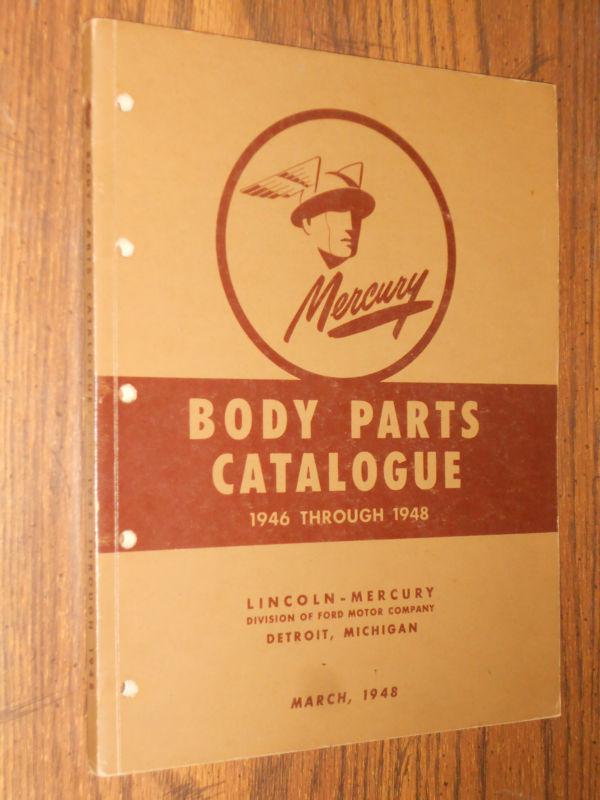 1946-1948 mercury body parts catalog / parts book / very nice original 48 47 46 