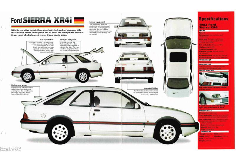 1983/1984/1985 ford sierra xr4i imp brochure
