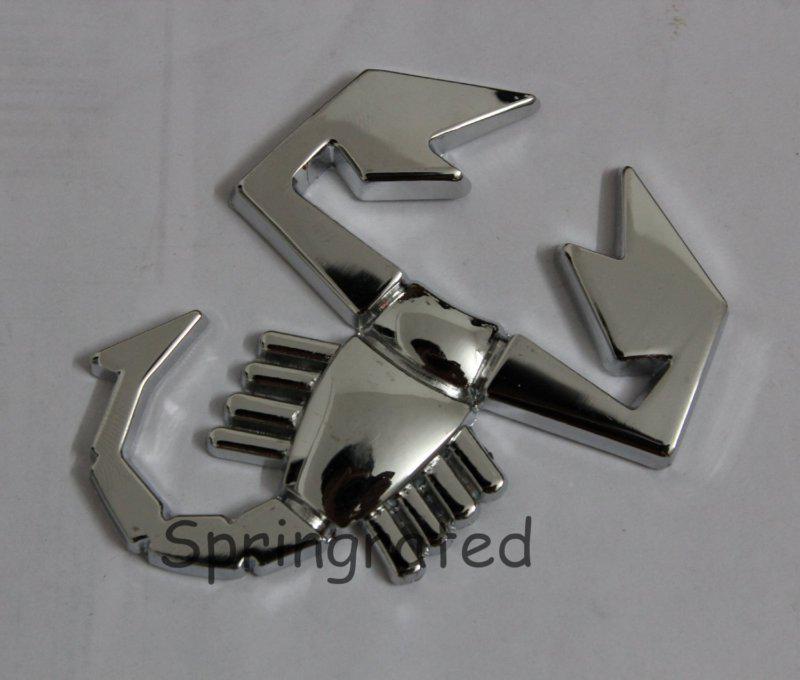 Car logo chrome 3d badge emblem sticker scorpion abarth ar fiat metal 