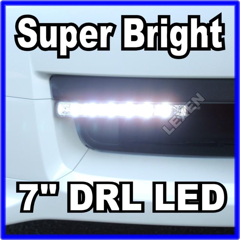 Drl w13 led white 2x slim daytime running lights fog hid head smd power xenon d