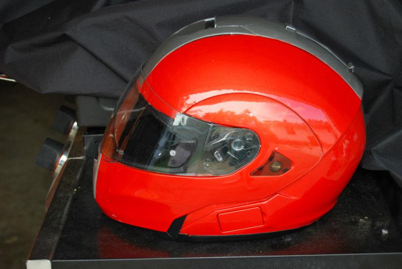 Hjc motorcycle modular helmet *custom painted* aprilia red and silver size m