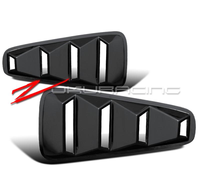 New mustang racing side 1/4 window louvers gt v6 black
