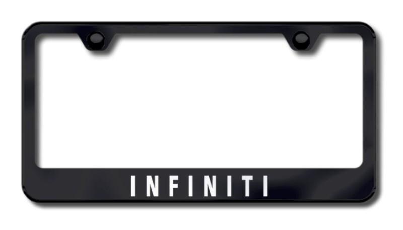 Infiniti laser etched license plate frame-black made in usa genuine
