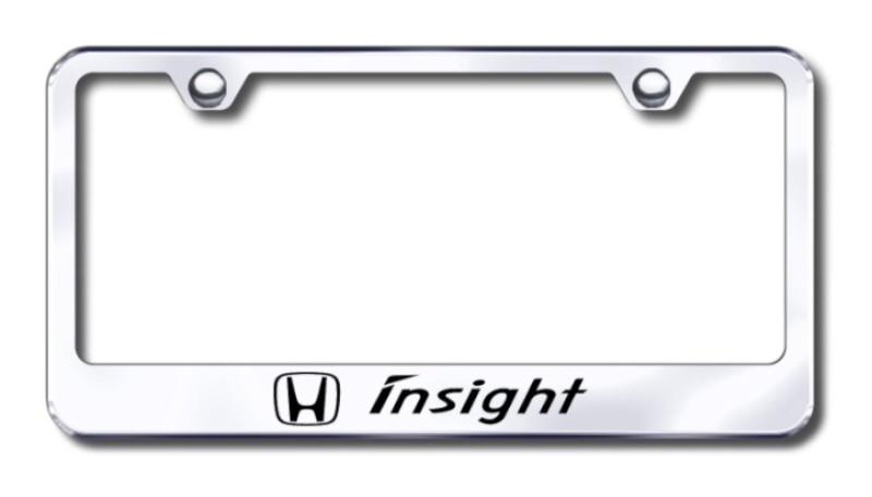 Honda insight  engraved chrome license plate frame made in usa genuine