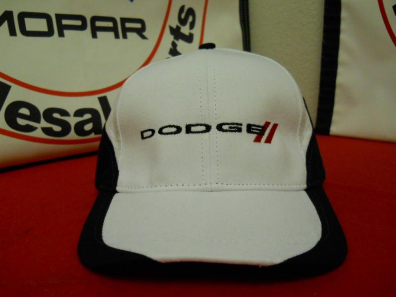 Dodge mopar apparel black red and white two tone baseball hat cap 