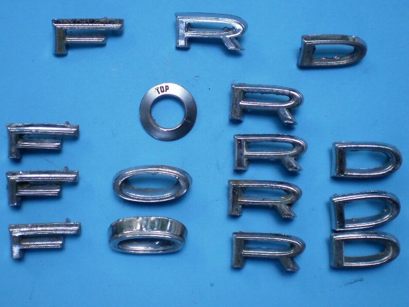 1964 ford galaxie 500 xl convertible top switch bezel and trunk letters trim