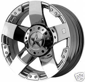 20" x 8.5" xd rockstar xd775 775 chrome wheels rims 5 6 8 lug