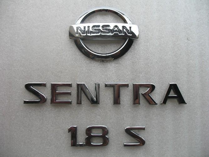 2006 nissan sentra 1.8s 1.8 s rear trunk chrome emblem logo badge set 04 05 06