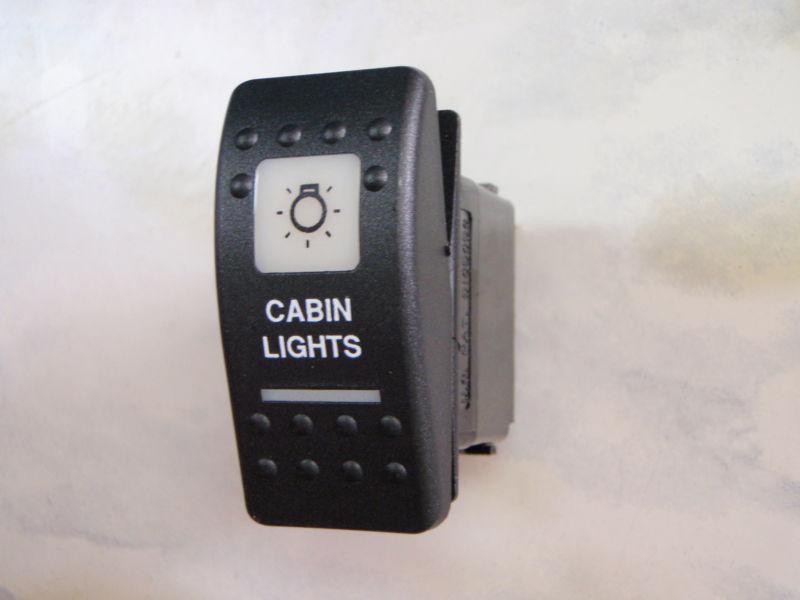 Cabin lights switch boat on/off  v1d1 black carling contura ii 2 white lighted