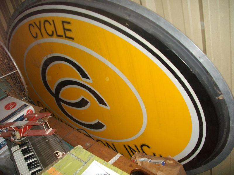 Cycle connection lighted dealer sign 5 foot x 8 foot