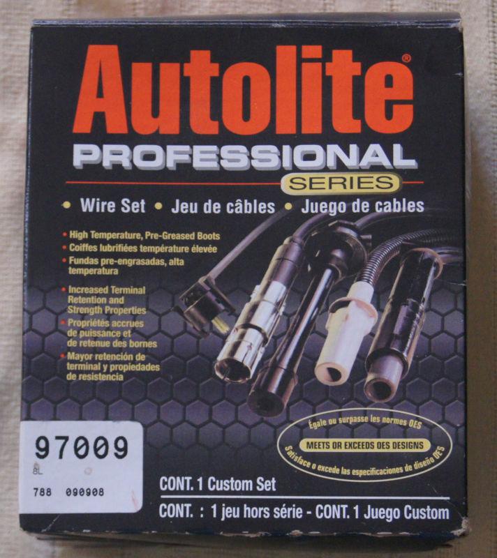Autolite 97009 black spark plug wires silicone graphite conductor  chevy pontiac